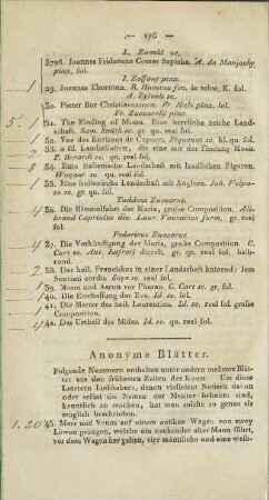 Anonyme Blätter.