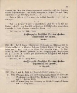 36. Ministerialbekanntmachung, betreffend Wechsel in der Hauptagentur der Schlesischen Feuerversicherungs-Gesellschaft in Breslau