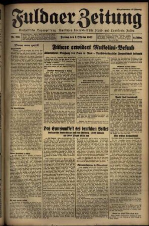 Ausgabe vom Freitag, den 01. Oktober 1937.