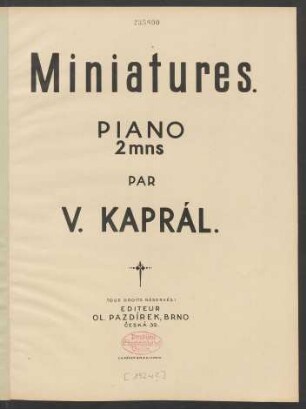 Miniatures piano 2 mns