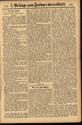 Zweite Ausgabe vom Samstag, den 17. März 1894.