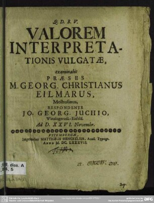 Valorem interpretationis vulgatae