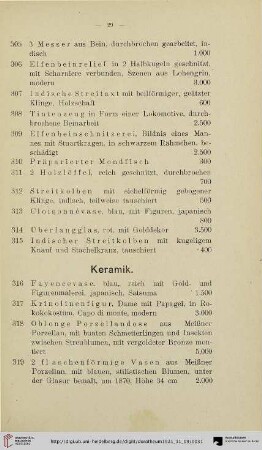 Keramik (Nr. 316-339)