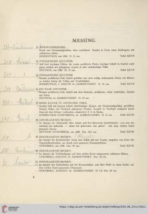 Messing (Nr. 33-57)