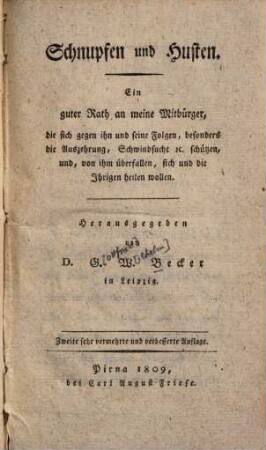 Schnupfen und Husten