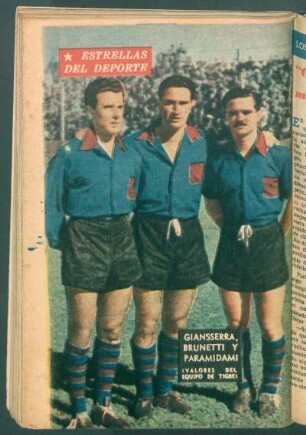 Giansserra, Brunetti y Paramidani (valores del equipo de Tigre) - [Fotografía] : Estrellas del deporte