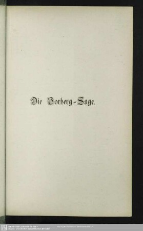 Die Borberg-Sage