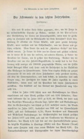 157-172 Die Astronomie in den letzten Jahrzehnten : Fortsetzung