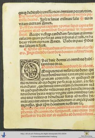 Ordo ad visitandum infirmum cum oleo sacro