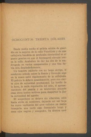 Ochocientos treinta dólares