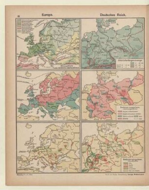 Europa, Klimagebiete und mittlere Jahreswärme, Bodenerzeugnisse (Nahrungsmittel), Bodenerzeugnisse (Genußmittel)