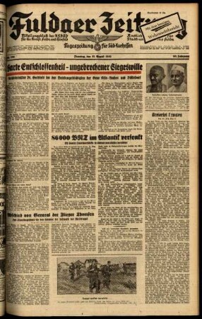Ausgabe vom Dienstag, den 11. August 1942.