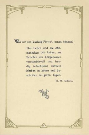 Was wir von Ludwig Pietsch lernen können?