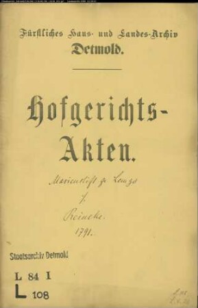 Lemgo, Marienstift zu gegen Kolon Reineke in der Oettern - Wegeberechtigung