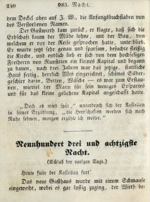 Neunhundert drei und achtzigste Nacht