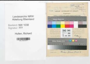 Entnazifizierung Richard Hullen , geb. 24.02.1884 (Bankangestellter)