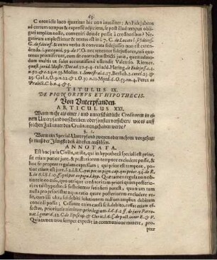 Titulus IX. De Pignoribus Et Hypothecis. Von Unterpfanden