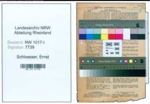 Entnazifizierung Ernst Schloesser , geb. 11.09.1888 ()