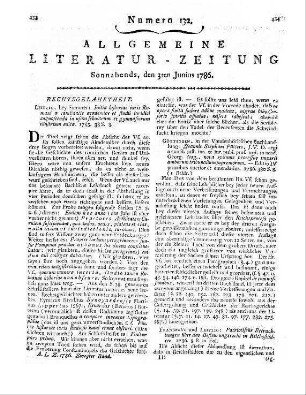 Patriotische Betrachtungen über das Besteurungsrecht in Reichsstädten. Frankfurt, Leipzig 1786
