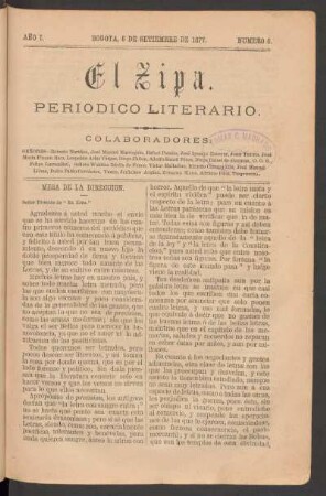 1877,1,5: año 1, número 5 (6 de setiembre de 1877)