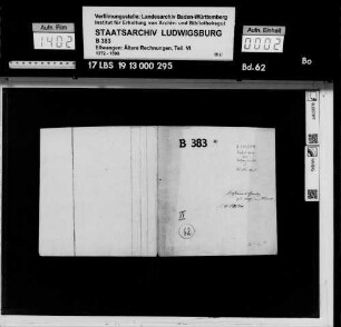 Rechnungen des ellwangischen Kastenamts zu Nördlingen