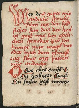Gebet an den hl. Geist, sieben Tage zu beten