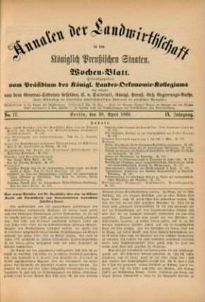 No. 17. Berlin, den 28. April 1869. IX. Jahrgang.