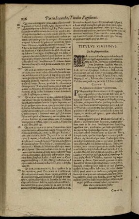 Titulus Vigesimus. De Præsumptionibus. - Titulus Vigesim. Tertius. De Executione sententiarum.