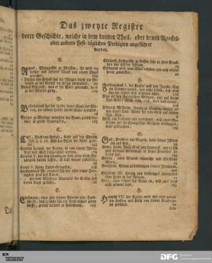 Das zweyte Register