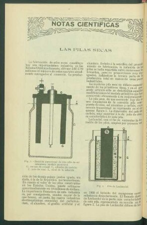 Notas científicas : Las pilas secas