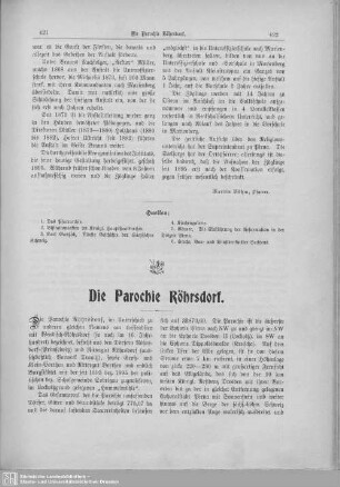 Die Parochie Röhrsdorf