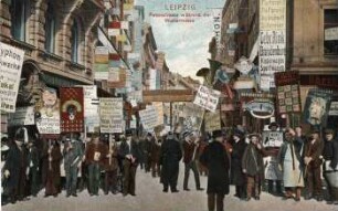 Leipzig: Petersstrasse während der Mustermesse