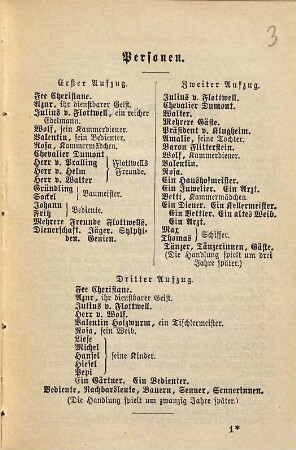 Der Verschwender : Original-Zaubermärchen in drei Aufzügen