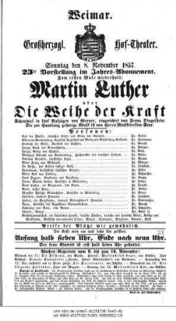Martin Luther oder Die Weihe der Kraft