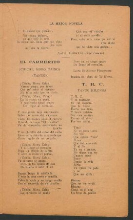El carrerito : (Chiche, moro, zaino). (Tango)
