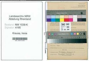 Entnazifizierung Irene Krausa , geb. 24.09.1920 (Angestellte)