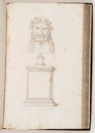 Büste des Silenos, in: Imperatorum romanorum ac eorum coniugum liberorum [...] Tomus primus, Nr. 130