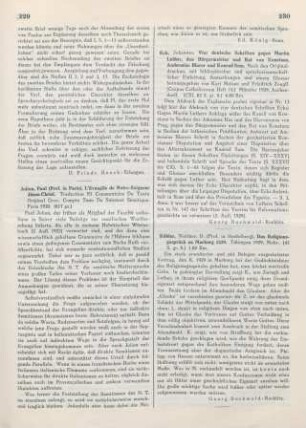 230 [Rezension] Eck, Johannes, Vier deutsche Schriften gegen Martin Luther, den Buergermeister und Rat von Konstanz, Ambrosius Blarer und Konrad Sam