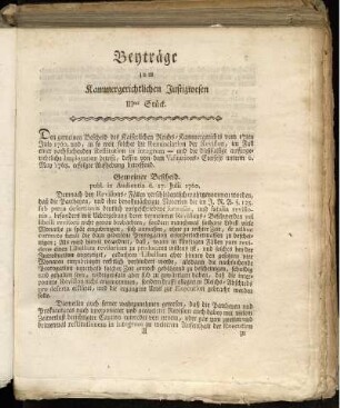 3: Beyträge Zum Kammergerichtlichen Justizwesen