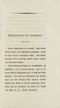 Schlußanmerkung des Herausgebers