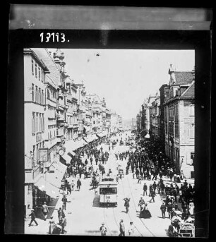 Stuttgart, Königstraße, Luftaufnahme