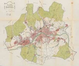 Das Gebiet der vereinigten Stadt Saarbrücken.