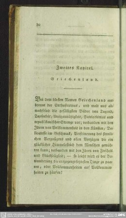 Zweites Kapitel. Griechenland