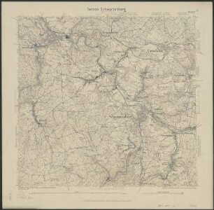 Section Schwarzenberg aus: Topographische Karte (Äquidistantenkarte) Sachsen