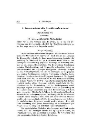 Die experimentelle Ermüdungsforschung : (Fortsetzung)