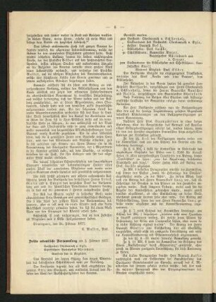 Dritte ordentliche Versammlung am 3. Februar 1877