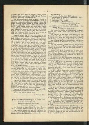 Dritte ordentliche Versammlung am 3. Februar 1877