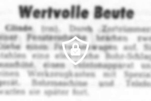 Wertvolle Beute
