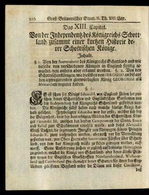 Das XIII. Capitul.