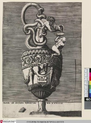 [Aiguière surmontée d'un homme entortillé de grands serpens; Ewer with a Man Entwined by Snakes; Vase mit einem mit Schlangen umgebenen Mann]